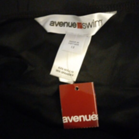 Black High-Waist Swim Brief Bottoms – Women's Retro Bikini Style, Tummy Control - Picture 3 of 3